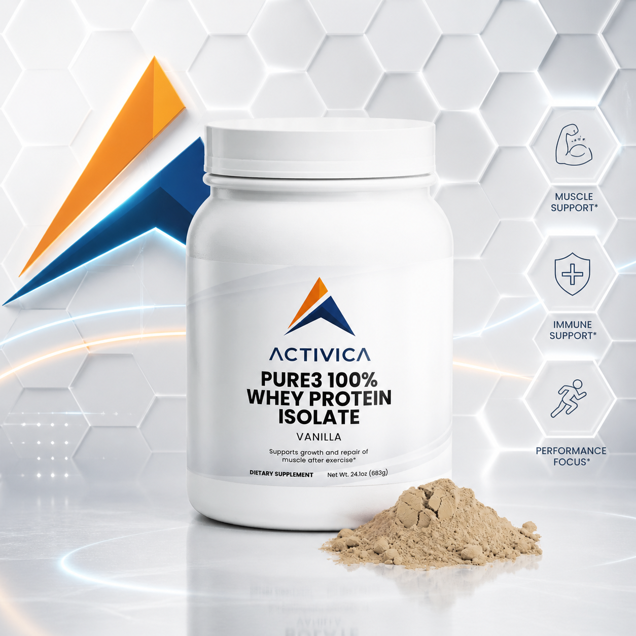 Pure3 100% Whey Protein Isolate (Vanilla)